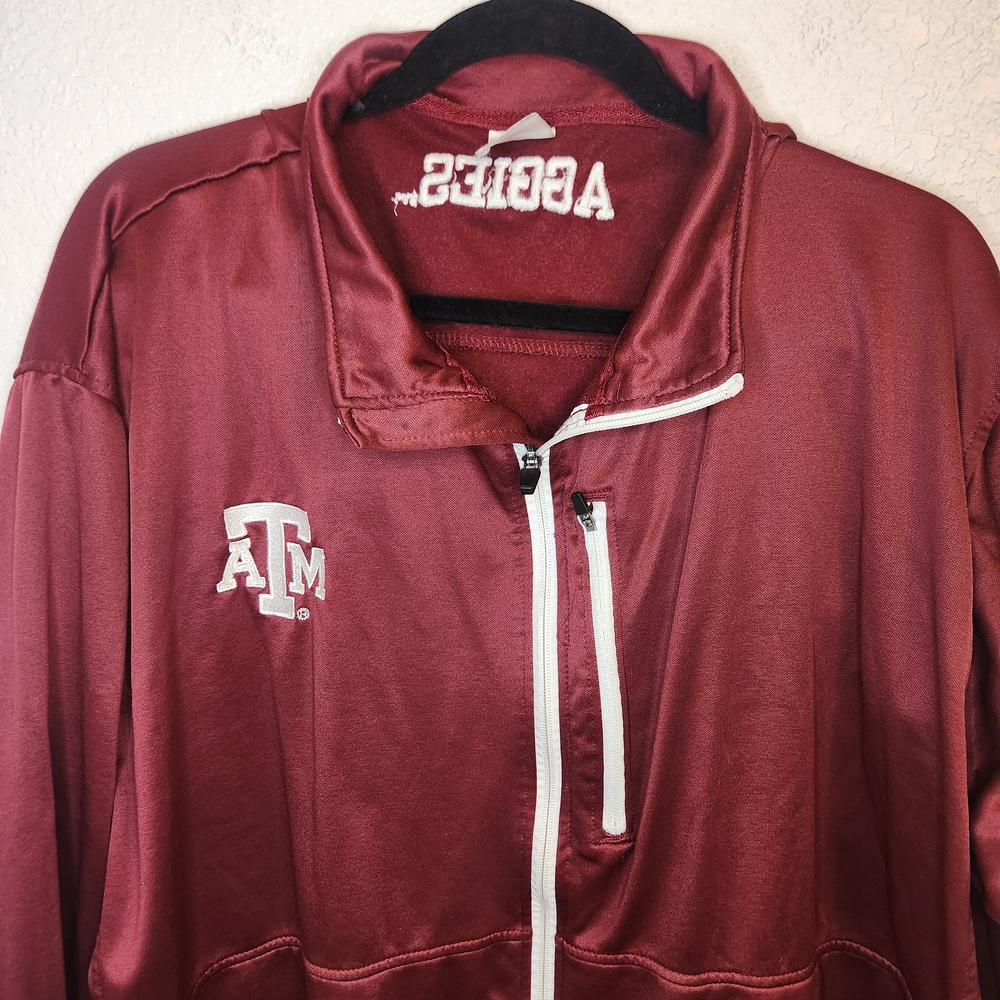 Rivalry Threads 91 Texas A&M Aggies Jacket Burgundy Full Zip Long Sleeve Mens 2X - Picture 3 of 14